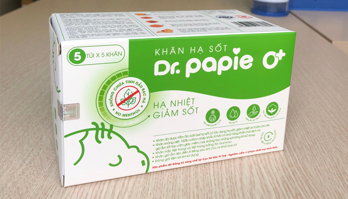 Khăn hạ sốt Dr.Papie 0+